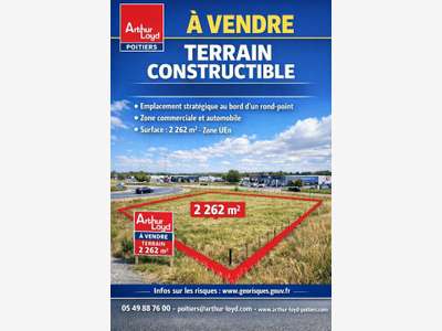 Vente terrain constructible 2262m² Grand Poitiers