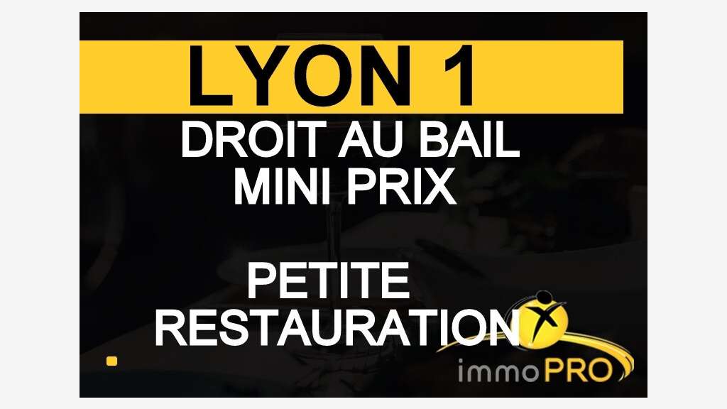 Droit au bail petite restauration 30K€ à Lyon 1er