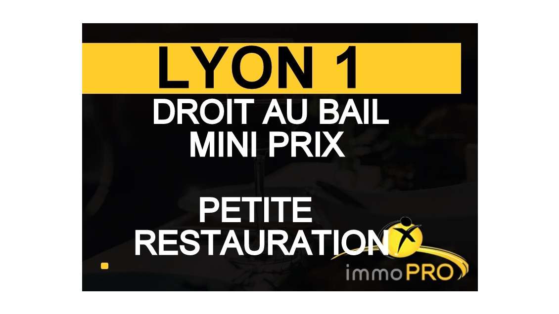 Droit au bail petite restauration 30K€ à Lyon 1er
