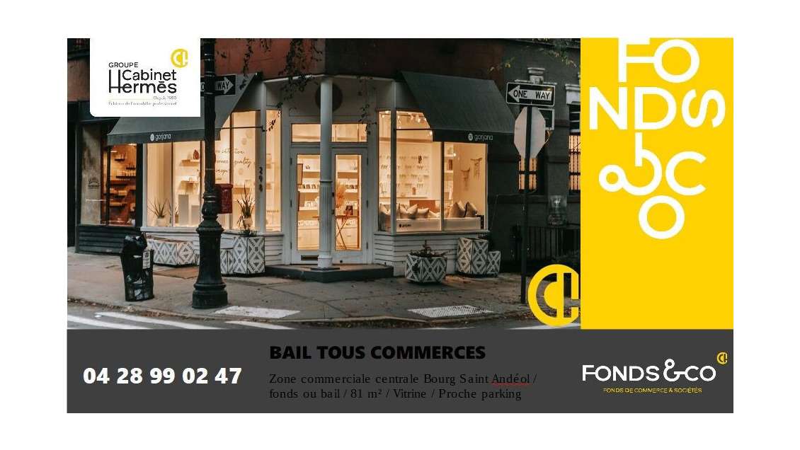 DAB boutique 81m² coeur de ville Bourg St Andéol