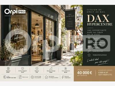 Cession bail boutique 105m² à Dax hypercentre