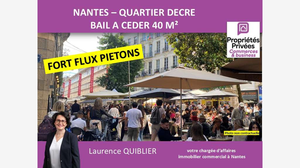Bail à céder boutique 40m² à Nantes Decré