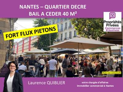 Bail à céder boutique 40m² à Nantes Decré