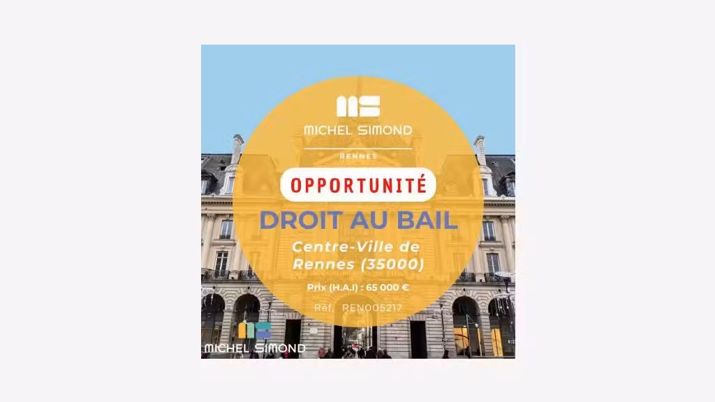 DAB local commercial 25m² à Rennes centre 