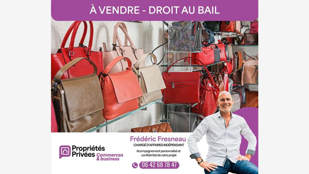 Droit au bail boutique bel empl à Vannes centre