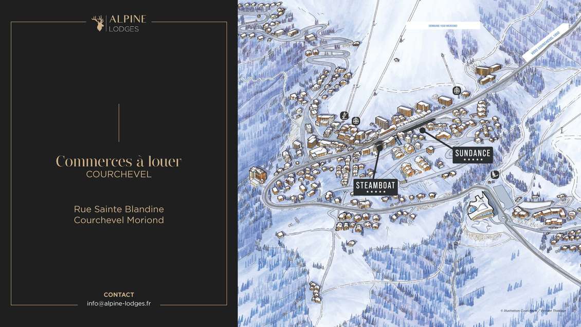 Cession bail commerce 88m² à Courchevel Moriond
