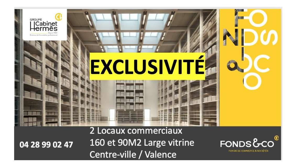 DAB locaux commerce 90m² et 160m² Valence centre