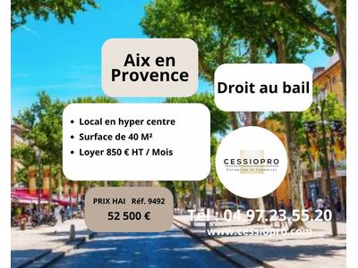 Cession droit au bail Locaux commerciaux - Boutiques à Aix-en-Provence