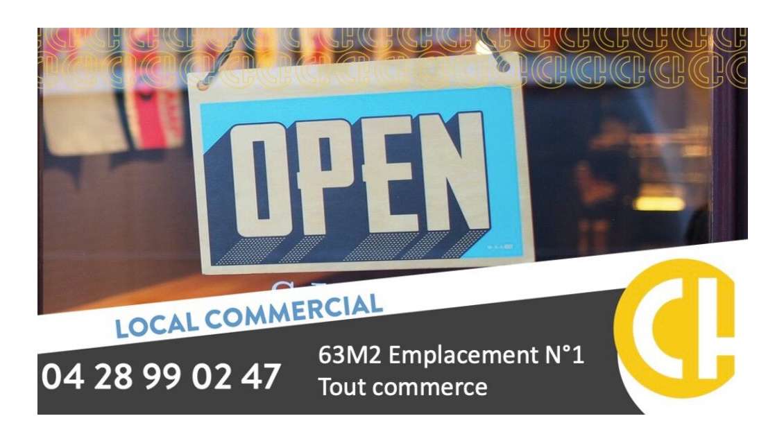 Cède local commercial 63m² à Valence Victor Hugo