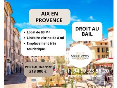 Cession droit au bail Locaux commerciaux - Boutiques à Aix-en-Provence