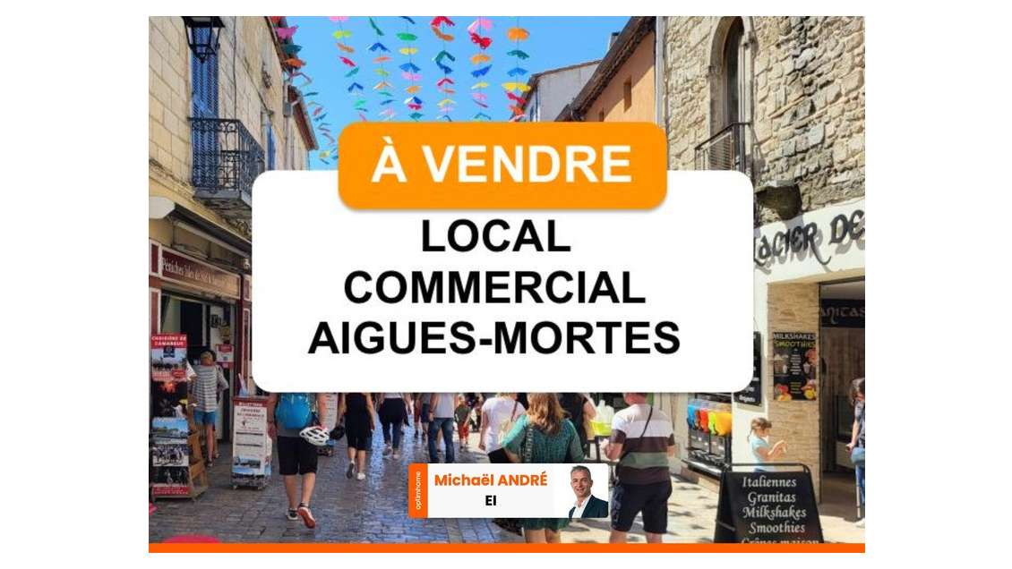 Local commercial 50m² à Aigues-Mortes intra-muros