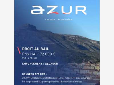 VENTE Droit au bail Emplacement n°1