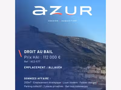 VENTE Droit au bail Emplacement n°1