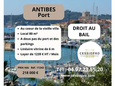 Cession droit au bail Locaux commerciaux - Boutiques à Antibes