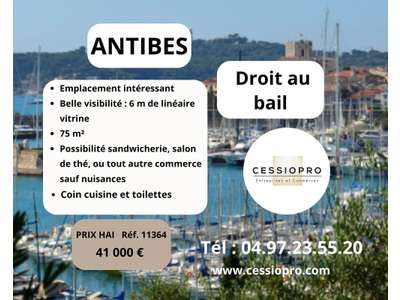 Cession droit au bail Locaux commerciaux - Boutiques à Antibes