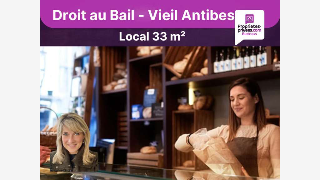 Droit au bail local 33m² à Antibes Vieille Ville