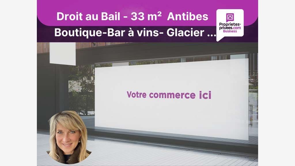 Droit au bail local 33m² à Antibes Vieille Ville