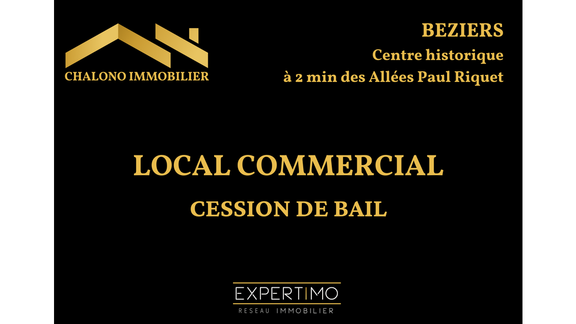 Cession de bail local commercial 72m² à Béziers