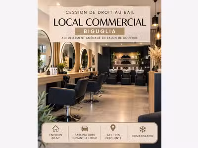 Cession droit au bail salon de coiffure à Biguglia