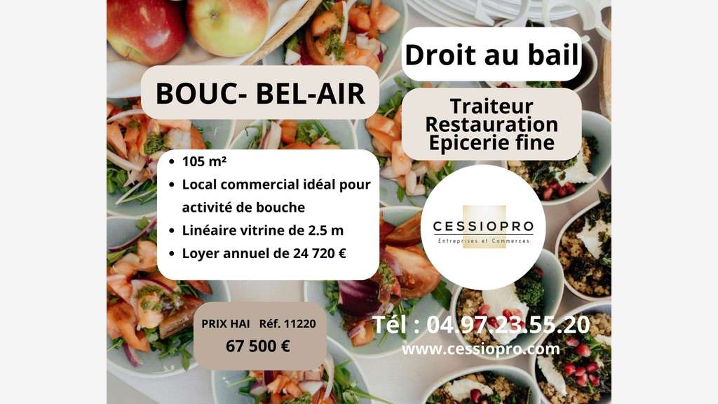 Cession droit au bail traiteur à Bouc-Bel-Air