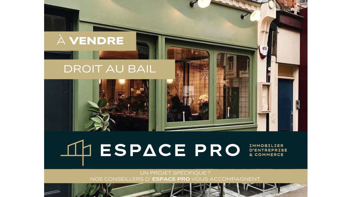 Cède local commercial 45m² en centre-ville de Caen