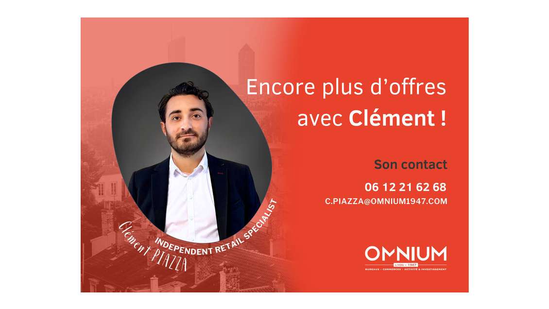 Bail à céder local 30m² à Caluire Rue Peissel 