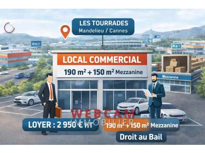 Cession droit au bail Locaux commerciaux - Boutiques à Cannes
