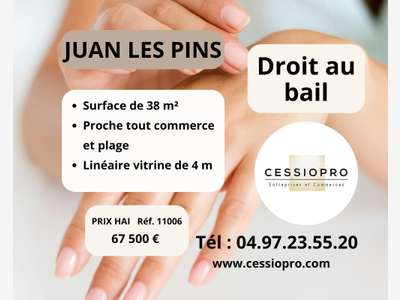 Droit au bail local 38m² prox plage Juan les Pins