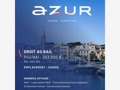 VENTE Droit au bail local 50m² à Cassis