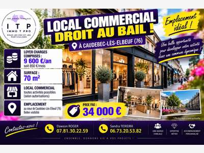 Superbe opportunité DAB local 70m² à Caudebec
