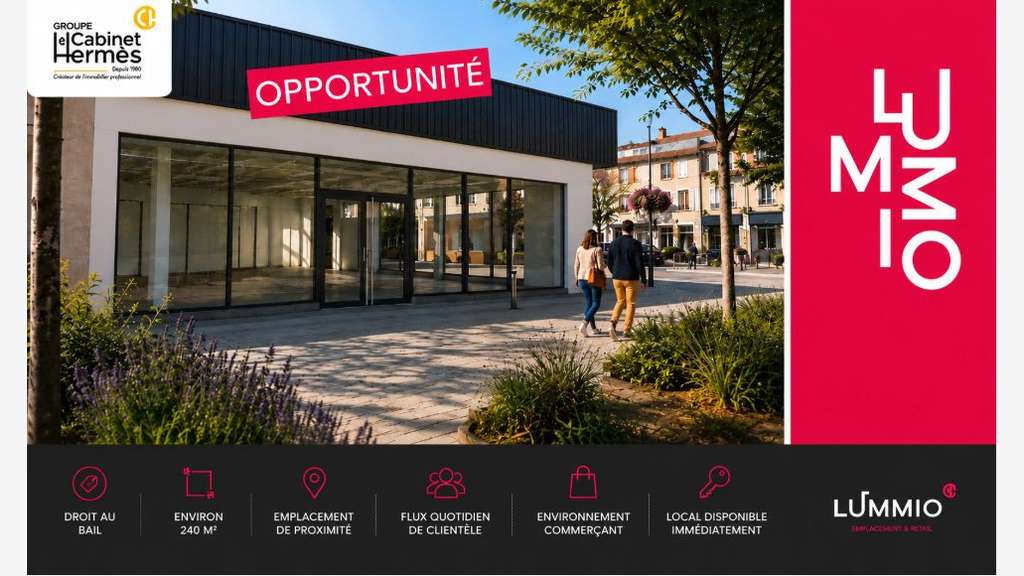 DAB local 240m² commune dynamique proche Valence