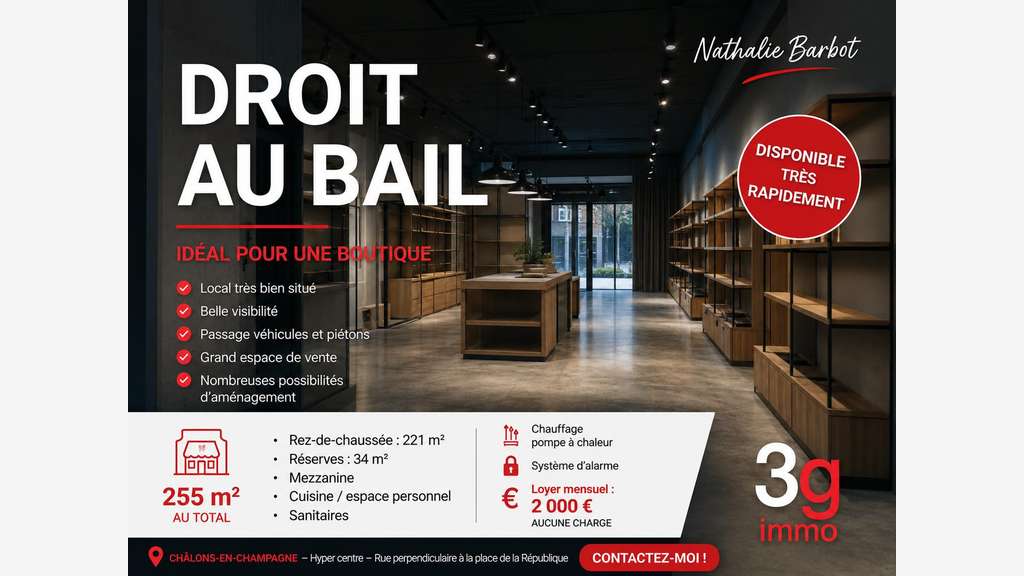 DAB local prêt à porter 475m² Châlons-en-Champagne