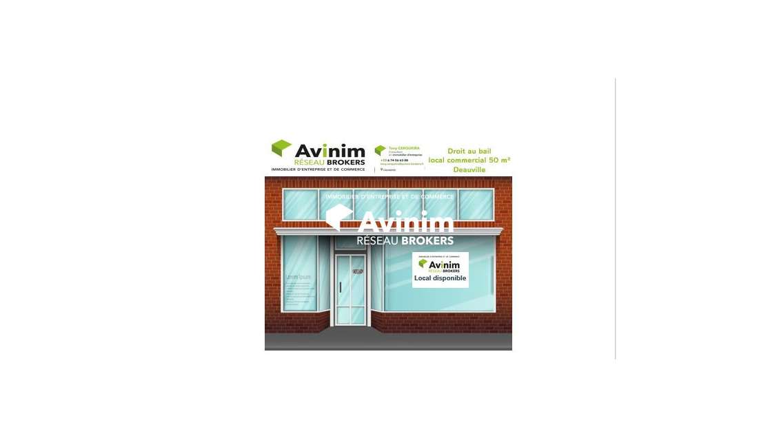 A louer local commercial 50m² Deauville bel empl.