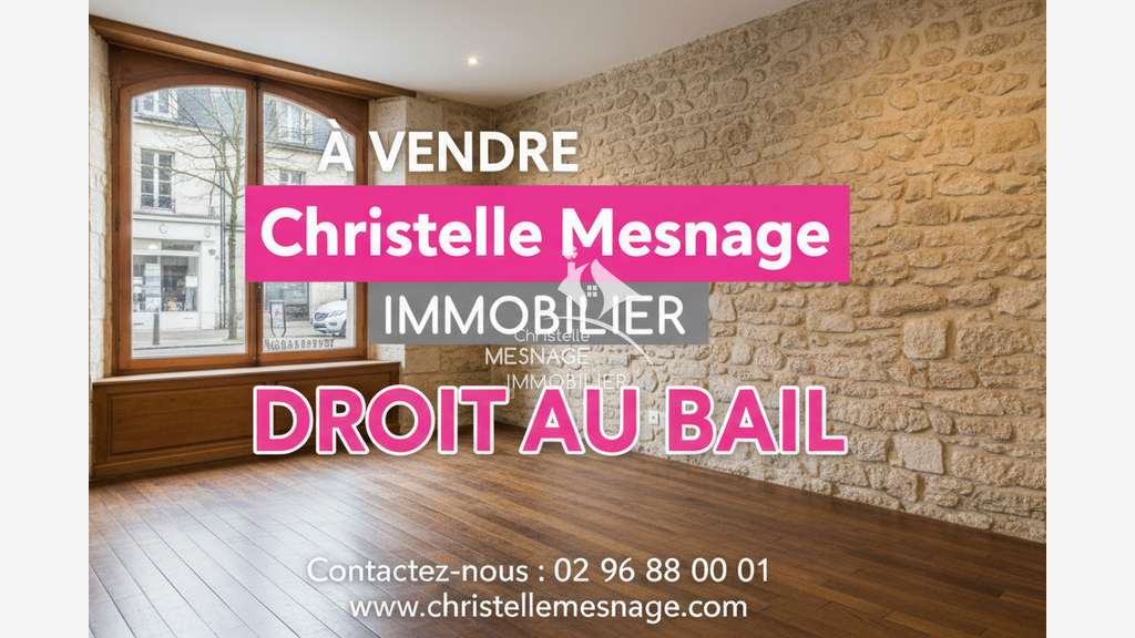 Cède droit au bail de 100m² centre Dinan bel empl
