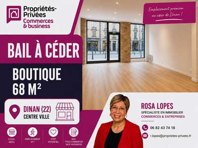 DAB local 60m² rue très commerçante de Dinan