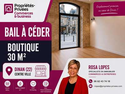 Cession de bail local commercial 35m² Dinan 22100