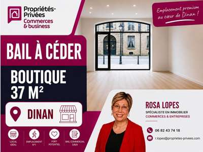 Cède local commercial de 37m² au centre de Dinan