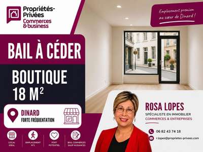 Cède local commercial de 18m² proche casino Dinard