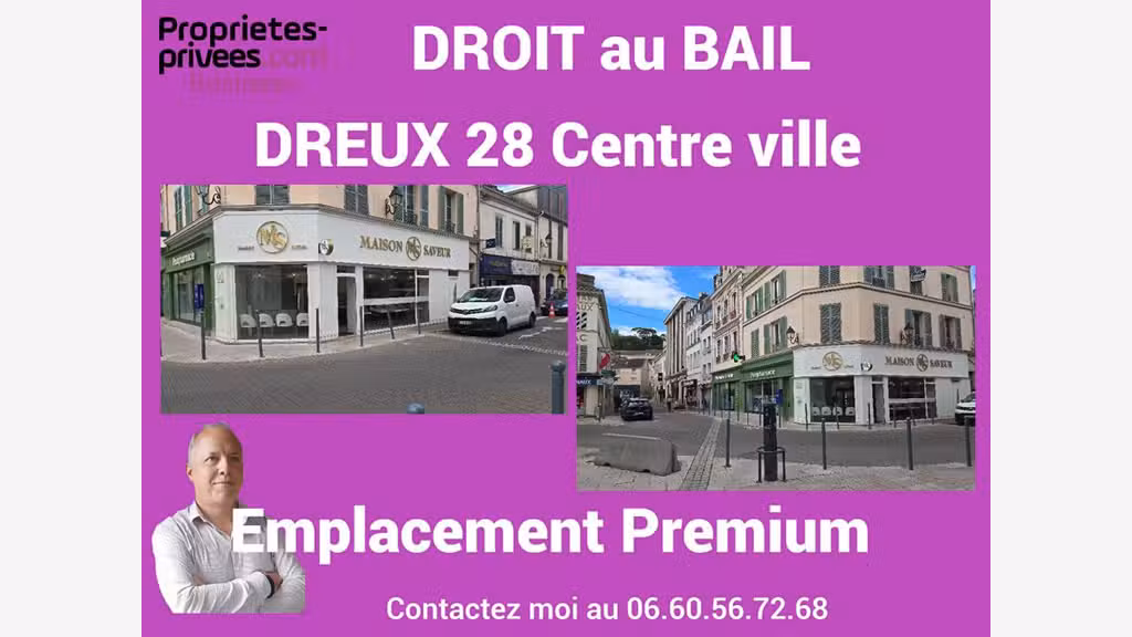 Cession de bail boulangerie de 70m² centre Dreux