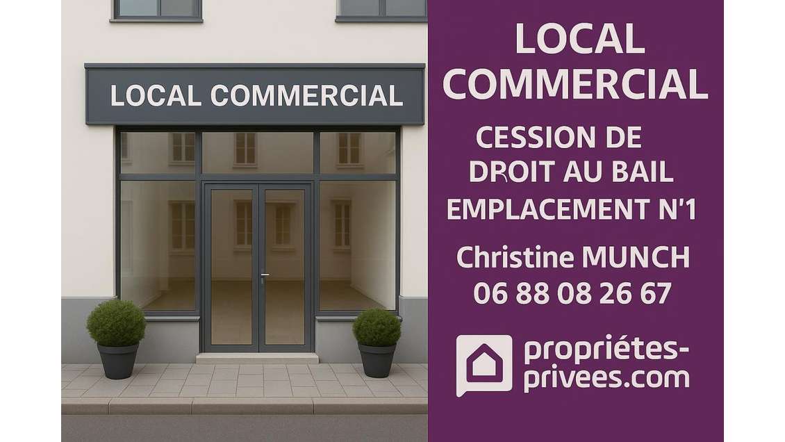 Cession droit au bail 140m² empl N°1 Ermont