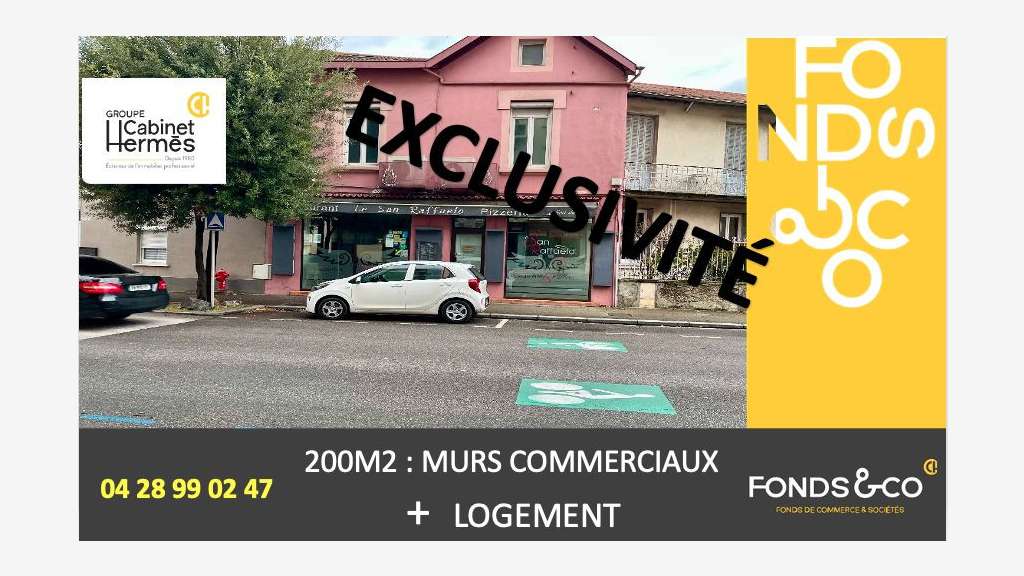 Murs commerciaux + logement Guilherand centre 