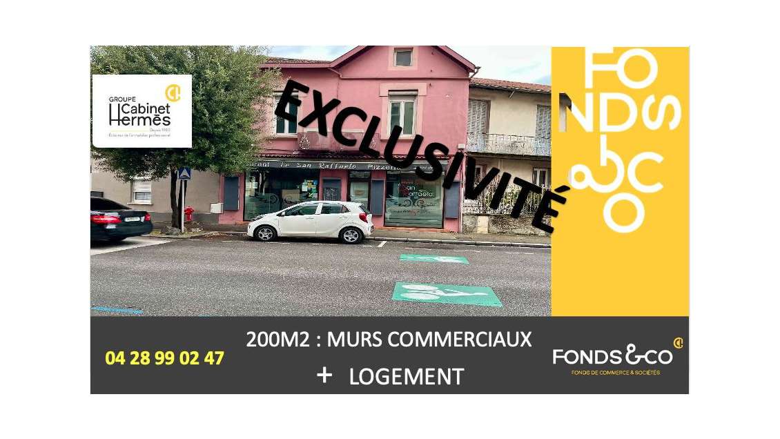 Murs commerciaux + logement Guilherand centre 