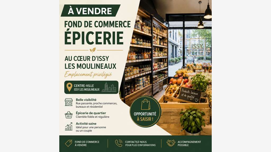 DAB local cial 94m² à Issy-les-Moulineaux centre