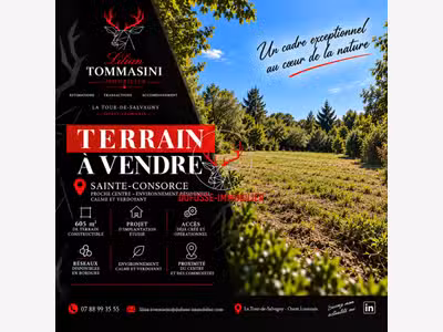 Terrain constructible 605 m²