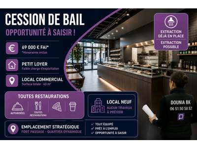 Cession droit au bail Locaux commerciaux - Boutiques à Lamorlaye