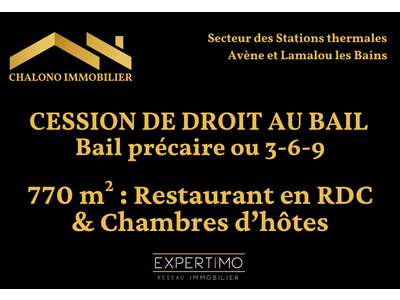 Cession droit au bail Locaux commerciaux - Boutiques au Bousquet-d'Orb