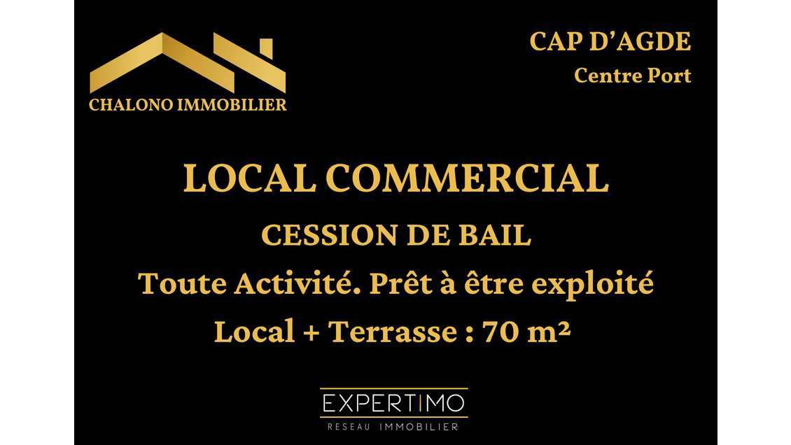 DEPT 34 - LE CAP D'AGDE, CENTRE PORT. CESSION DE D