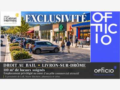 Cède local commercial de 110m² à Livron sur Drôme