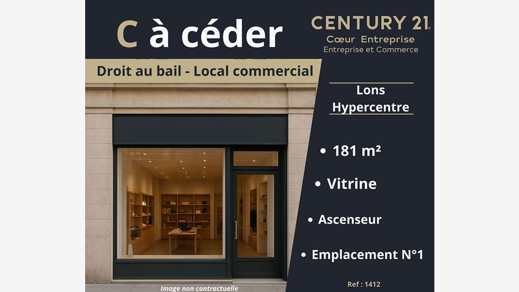 Droit au bail local 273m² à Lons le Saunier centre