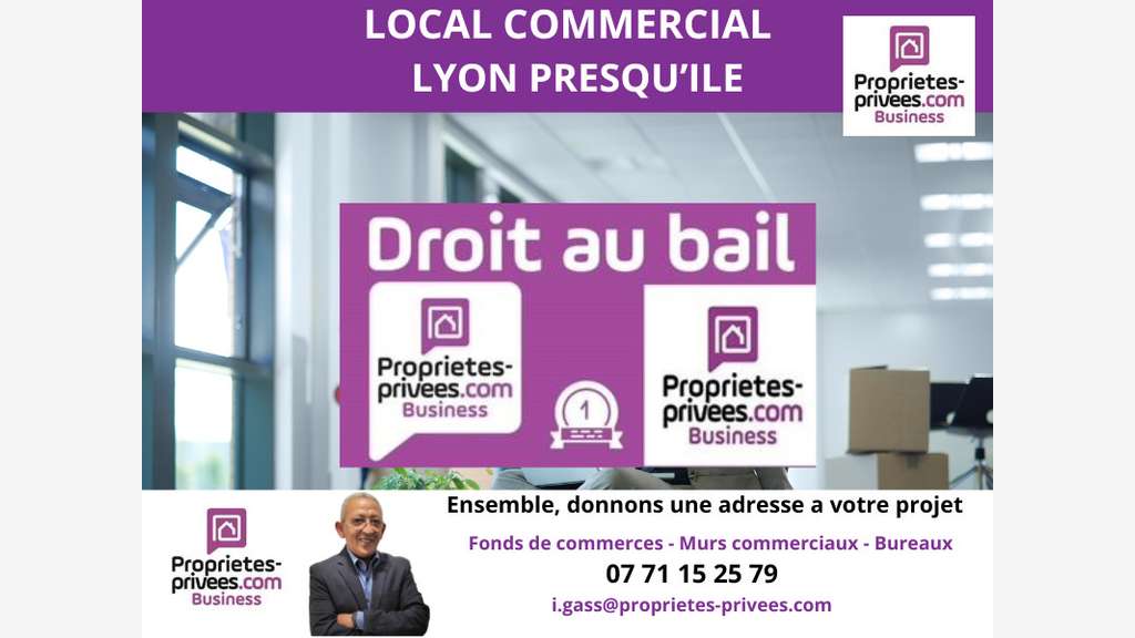 Cession de bail local commercial 45m² Lyon 69001